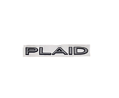 Емблема напис багажника Plaid чорна для Tesla Model S