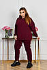 Спортивний костюм жіночий теплий осінній зимовий тринитка з флісом великого розміру, фото 6