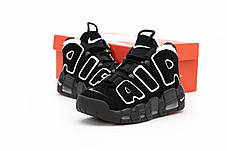 Зимові Кросівки Nike Air More Uptempo Black White / Найк Аїр Мор Аптемпо Чорні з Білим (Хутро), фото 4