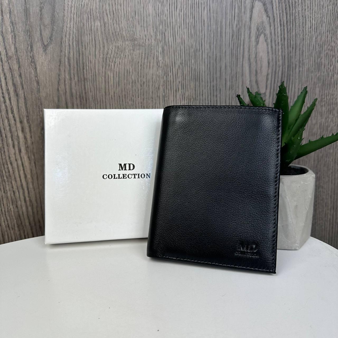 Чоловічий шкіряний клатч портмоне люкс якість, гаманець MD із натуральної шкіри, фото 1