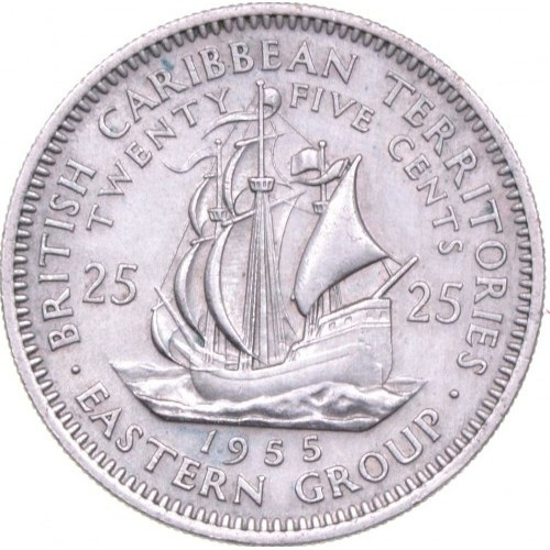 Східні Карибські Штати Королева Єлизавета II 25 центів, 1955 рік №2653