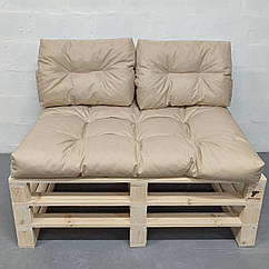 Комплект водовідштовхуючих подушок для палет-дивана eGarden оксфорд пісочний 120x80x12/60x45x12 (2 шт)