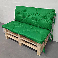Подушка водовідштовхуюча для палет-дивана стьобана оксфорд 135D зелений 120х110х8 см