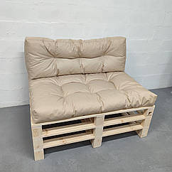 Комплект водовідштовхуючих подушок для палет-дивана eGarden оксфорд пісочний 120x80x12/120x45x12