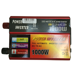 Перетворювач-Інвертор потужністю 1000Вт з USB-портом, DC-AC, 12-220V, перетворювач напруги, інвертор