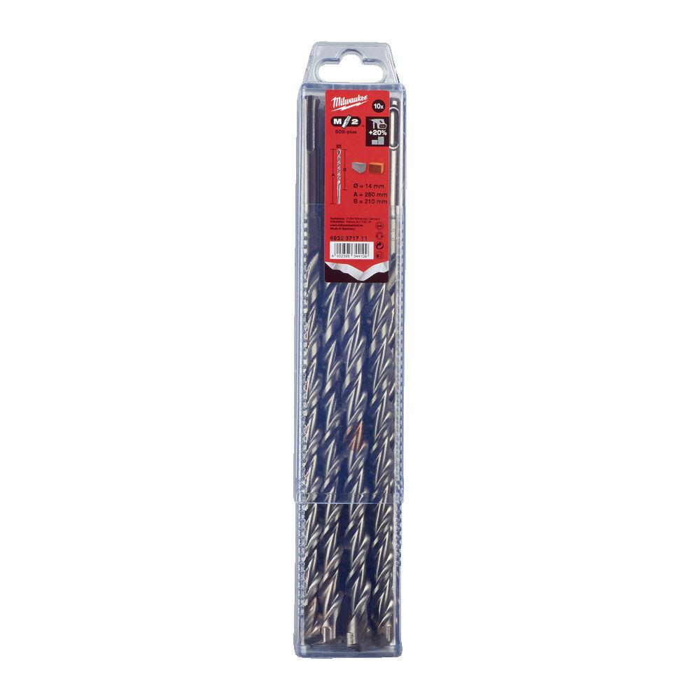 Бур SDS-PLUS M2 MILWAUKEE, O14,0х260х200мм (10 шт.)