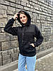 Жіноча тепла з начосом молодіжна кофта толстовка на кнопках з капюшоном і зі вставками баранчика тедді, фото 5