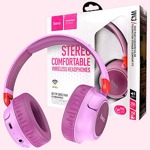 Бездротові Bluetooth-навушники BIG HOCO W43 Adventure Навушники накладні з мікрофоном, фіолетовий