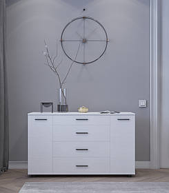 Комод для вітальні Еверест Бриз К-6 130х38х72.5 німфея альба (телескопи) (DTM-2478)
