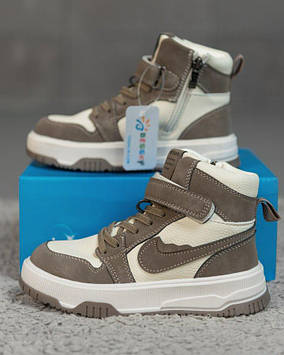 Зимові дитячі черевики klors beige/brown BM 4002-2B ВТ7972