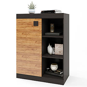 Тумба офісна відкрита Еверест Соната 70х38х93 венге темний + дуб крафт золотий (DTM-2071)