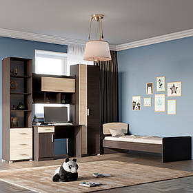 Спальня Дитяча Еверест Бриз Комплект 7 (модульна - 4 елементи) венге + дуб молочний (DTM-2560)