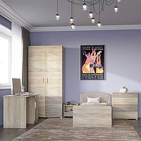 Спальня Дитяча Еверест Бриз Комплект 13 (модульна - 5 елементів) сонома + трюфель (DTM-2575)