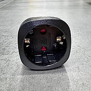 Перехідник-адаптер з китайської розетки на євро із заземленням (СN to EU) для Ecoflow i Jackery, колір чорний, фото 2