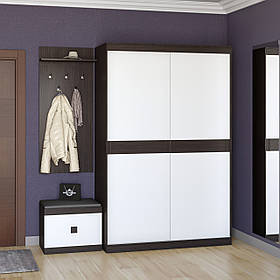 Передпокій Еверест Соната комплект 12 (модульний - 3 елементи) венге темний + білий (DTM-2525)