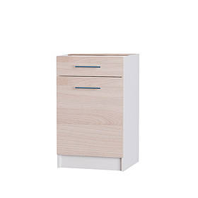 Кухонний модуль нижній з шухлядою Еверест Еко 500 ясень шимо світлий/білий (без стільниці) 50х46х82 см (DTM-2793)