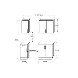 Кухня модульна Еверест Оптіма набір №1 Німфея альба+Антрацит 1,8 м (DTM-5692), фото 4