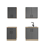 Кухня модульна Еверест Оптіма набір №2 Графіт 2 м (DTM-5698), фото 2