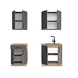 Кухня модульна Еверест Оптіма набір №2 Графіт 2 м (DTM-5698), фото 3