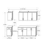 Кухня модульна Еверест Оптіма набір №3 Німфея альба+Антрацит 2,6 м (DTM-5702), фото 4