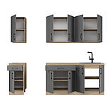 Кухня модульна Еверест Оптіма набір №3 Графіт 2,6 м (DTM-5703), фото 3