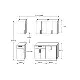Кухня модульна Еверест Оптіма набір №4 Німфея альба+Дуб крафт золотий 2,2 м (DTM-5706), фото 4