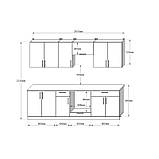 Кухня модульна Еверест Оптіма набір №6 Дуб крафт золотий+Антрацит 2,6 м (DTM-5716), фото 4