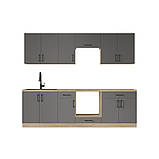 Кухня модульна Еверест Оптіма набір №6 Графіт 2,6 м (DTM-5714), фото 2