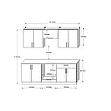Кухня модульна Еверест Оптіма набір №8 Дуб крафт золотий+Антрацит 2,2 м (DTM-5721), фото 4