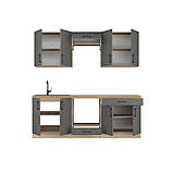 Кухня модульна Еверест Оптіма набір №8 Графіт 2,2 м (DTM-5722), фото 3