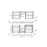 Кухня модульна Еверест Оптіма набір №8 Графіт 2,2 м (DTM-5722), фото 5