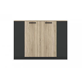 Тумба офісна Гербор Офіс Нью KOM4D Антрацит + Дуб сонома (GRB-1379)