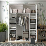 Шафа-купе двохдверна Doros G-Caiser 180х60х240 см Білий/Графіт/1 Скло (DRS-011019), фото 3