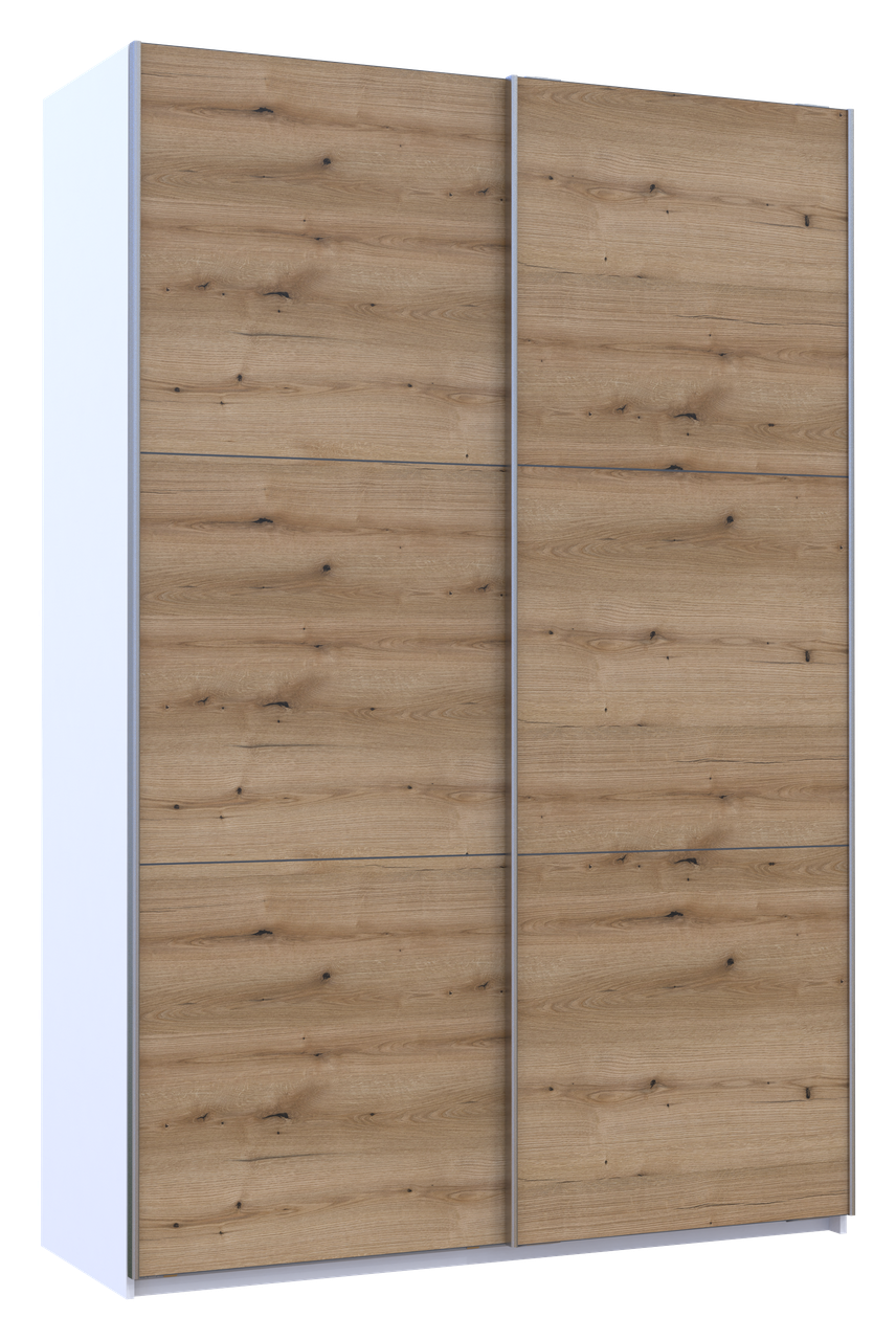 Шафа-купе двохдверна Doros G-Caiser 160х60х240 см Білий/Дуб евок (DRS-011022)