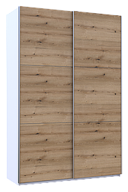 Шафа-купе двохдверна Doros G-Caiser 160х60х240 см Білий/Дуб евок (DRS-011022)