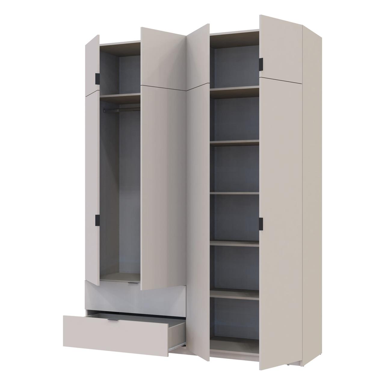 Шафа для одягу "Лукас" 180х50х240 см. Кашемір, фото 1