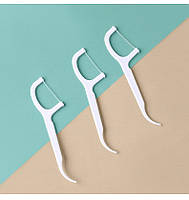 Флосси на пластикових паличках для глибокого очищення зубів. Зубні флоси на паличках 50 шт. у контейнері., фото 6