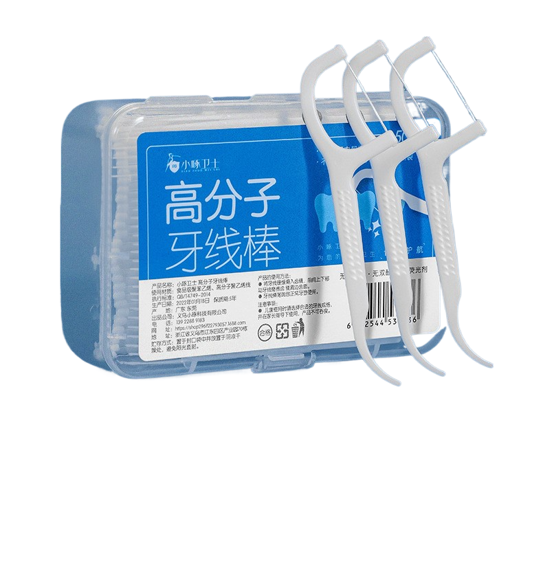 Флосси на пластикових паличках для глибокого очищення зубів. Зубні флоси на паличках 50 шт. у контейнері., фото 1