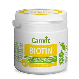 Вітаміни для котів Canvit Biotin блискуча шерсть 100г