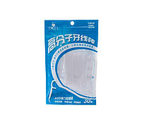 Зубні флоси на пластикових паличках для очищення зубів. Зубні нитки на паличках 30 шт. в упаковці., фото 2