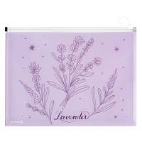 Папка zip-lock A4+ Axent Lavender-2