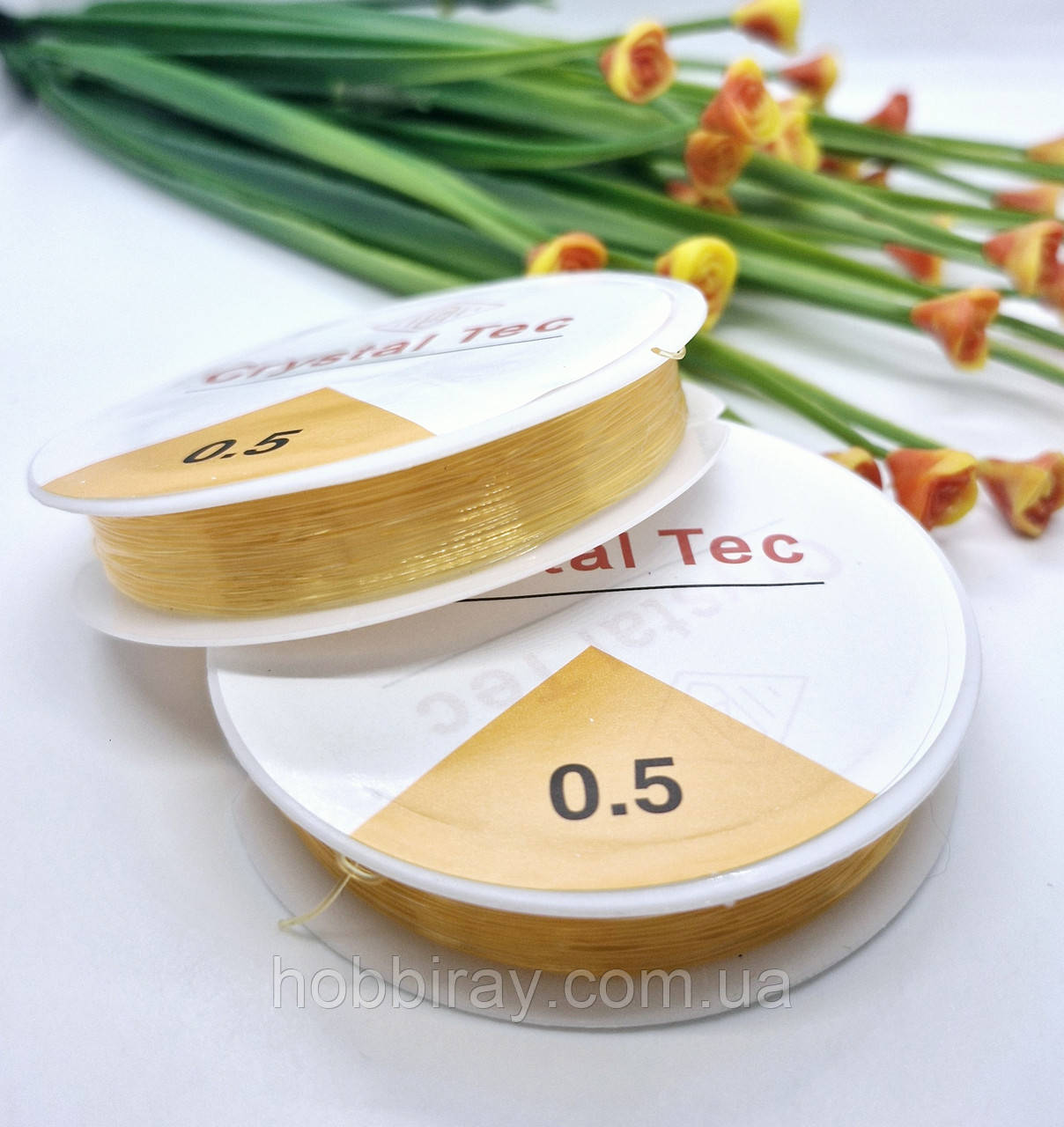 Силіконова нить гумка. Діаметр 0.5мм. Довжина 10м. Колір  помаранчевий., фото 1