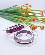 Дріт. 0.3 мм. Намотування 10 м. Колір малиновий.