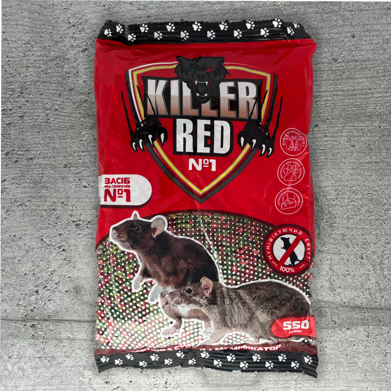 Родентицид Red Killer зернова суміш мікс 550 г Фанронг