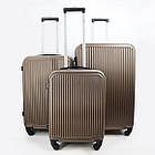 Валіза дорожня 3 в 1 трійка на колесах ABS пластик 76*49 см у різних кольорах Cans Голубий, фото 4