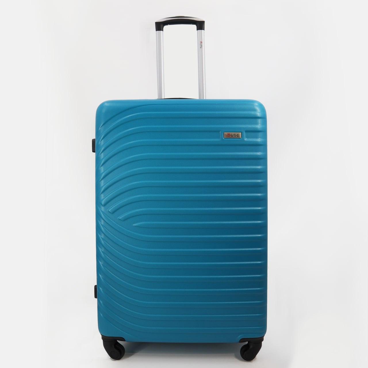 Валіза дорожня 3 в 1 трійка на колесах ABS пластик 76*49 см у різних кольорах Cans Синій, фото 1