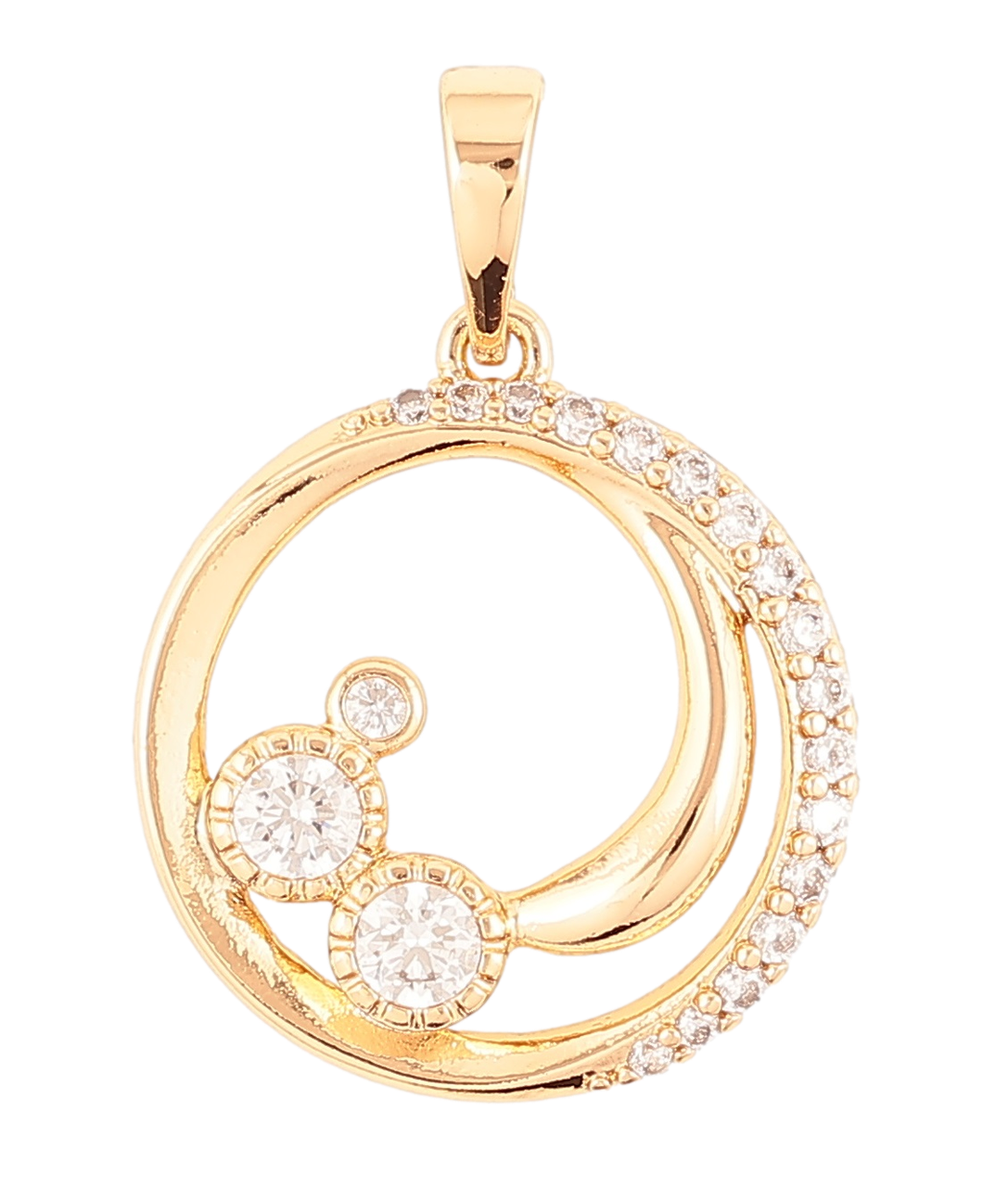 Кулон Xuping Позолота 18K «Колечко з візерунком цирконієм» для ланцюжка до 6мм