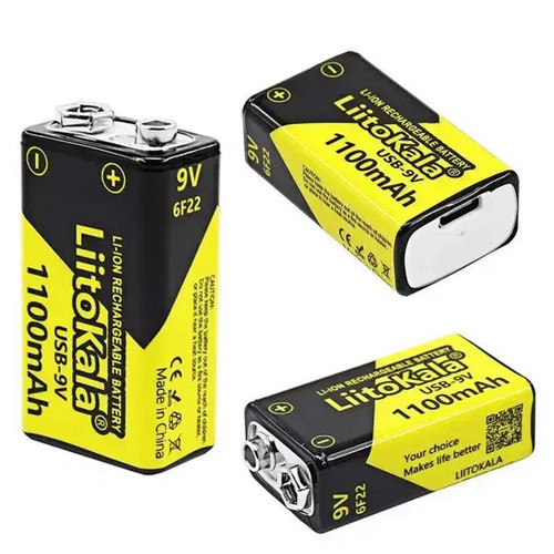 Акумулятор Крона, LiitoKala USB-9V, 1100mAh