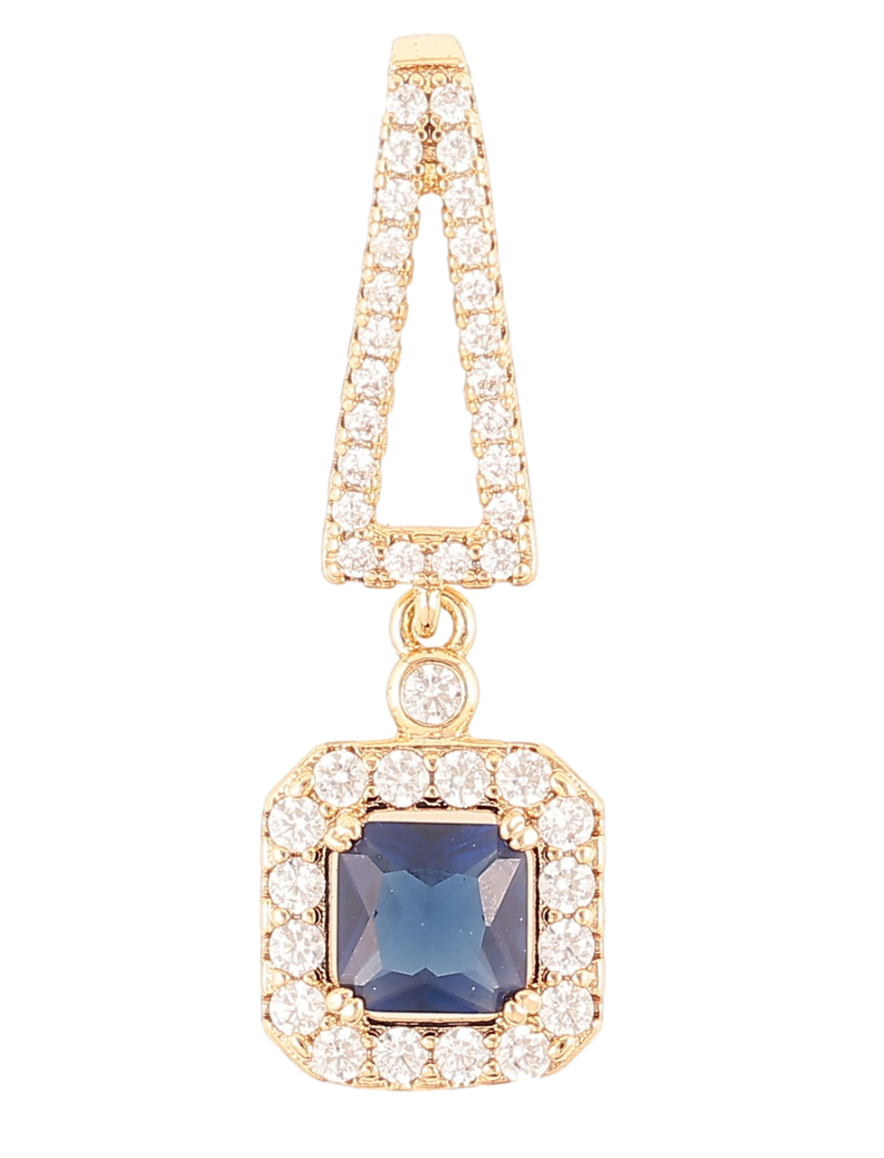 Кулон Xuping Позолота 18K «Декоративна підвіска з цирконієм і синім фіанітом» для ланцюжка до 4мм