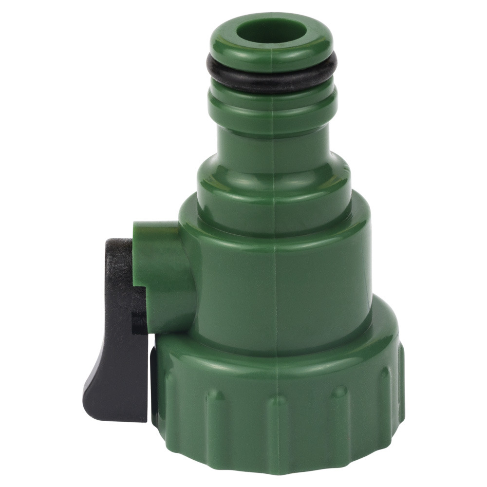 Кран запірний в/р 3⁄4" з адаптером на конектор 1⁄2" (ABS) GRAD (5016985), фото 1